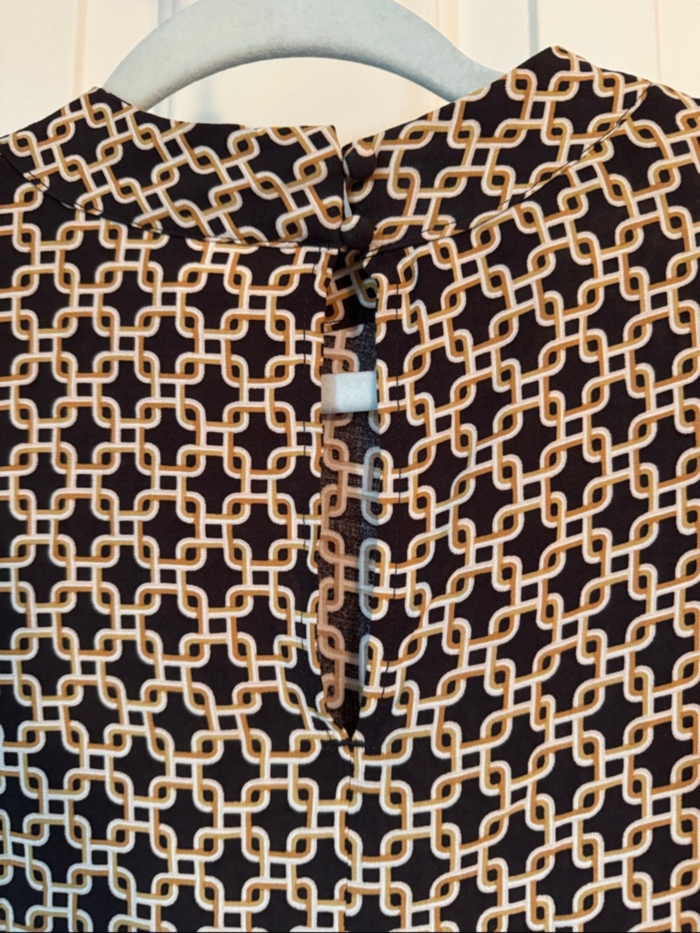 NWOT H&M Black and Cream Geometric Mini Dress (1) - Picture 6 of 8